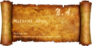 Nyitrai Alex névjegykártya