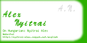 alex nyitrai business card